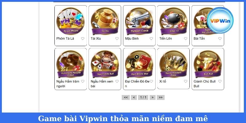 Game bài Vipwin trải nghiệm chinh chiến đồ họa đẹp 